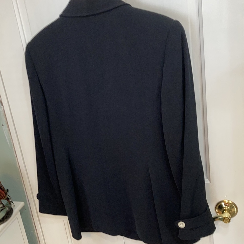 Navy Double Breasted Blazer Jacket - image 7